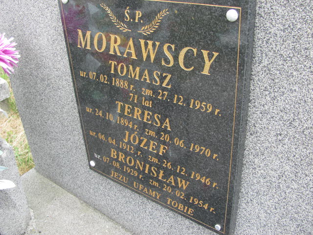 Józef Morawski 1912 Rokietnica - Grobonet - Wyszukiwarka osób pochowanych