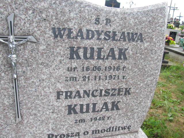 Władysława Kulak 1916 Rokietnica - Grobonet - Wyszukiwarka osób pochowanych