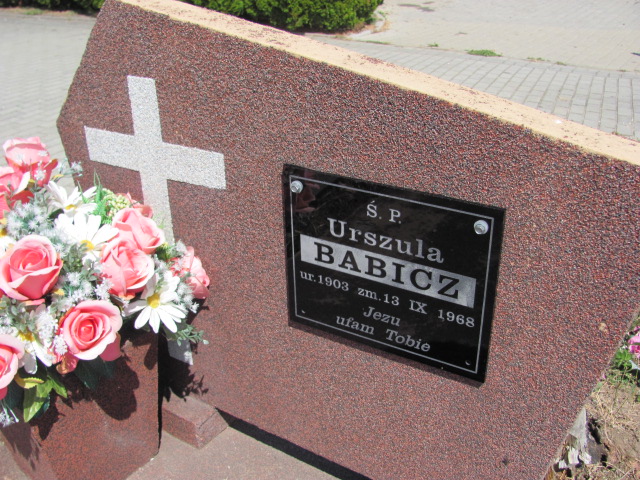 Urszula Babicz 1902 Rokietnica - Grobonet - Wyszukiwarka osób pochowanych